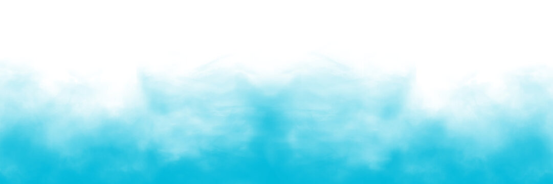 Realistic Light Blue cloud and fog textures on transparent background. Mist, steam, haze, and vapor overlays for photo editing, design - Powered by Adobe