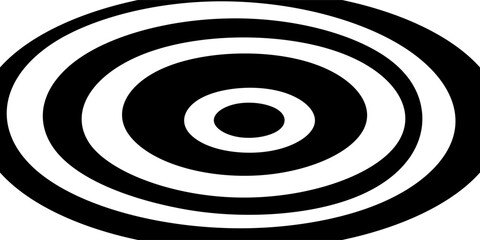 Naklejka premium Black and white hypnotic spiral background. Radial optical illusion art. Swirl tunnel wallpaper. Spinning concentric circles. Vortex or whirlpool design for poster, banner, flyer, booklet. Vector