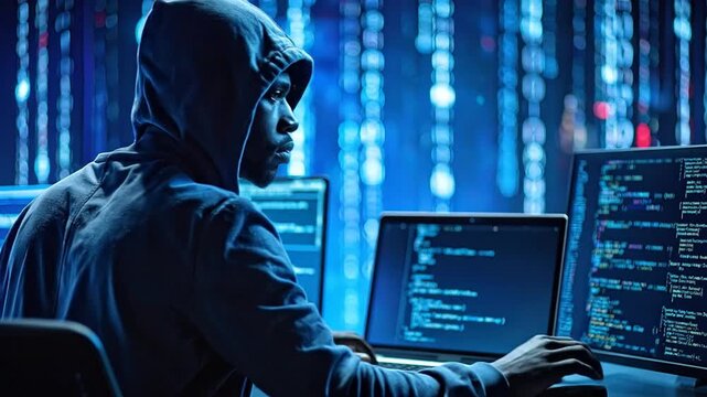 Cybersecurity Specialist Working in Dark Web Coding and Technology