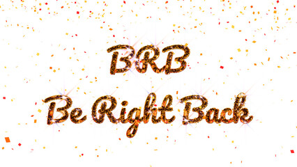 Be Right Back Neon Text Animation, Neon BRB Glowing Sign Effect, Cyan Neon Be Right Back Light...