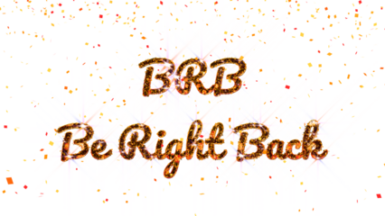 Be Right Back Neon Text Animation, Neon BRB Glowing Sign Effect, Cyan Neon Be Right Back Light Animation