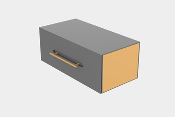 Empty Unique foldable luxury magnetic closure gift box. 3d illustration