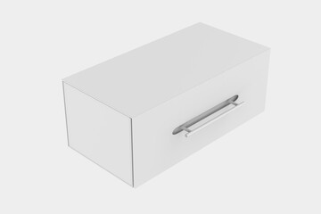 Empty Unique foldable luxury magnetic closure gift box. 3d illustration