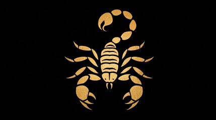 Scorpion silhouette with raised tail, bold minimal vector perfect for desert, zodiac, or mysterious wildlife designs.