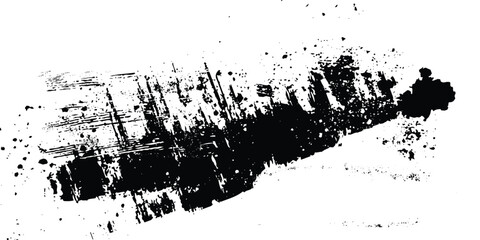 Obraz premium Abstract design with bundle of different ink brush strokes .Paintbrush set template. Grunge brushes collection. Brush stroke paint border in ,Dirty textures of banners, boxes, frames, Painted texture 