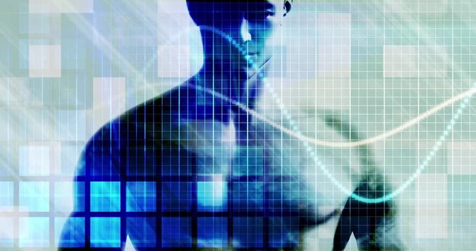 Healthcare Technology With a Human Body Scan Concept