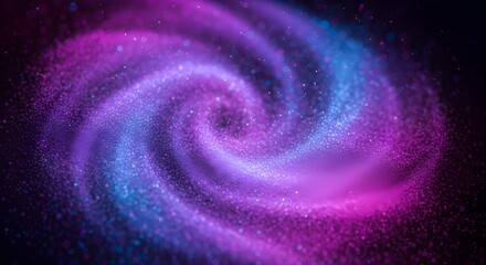 Fototapeta premium Fluorescent dust cloud, glowing under ultraviolet light, with subtle gradients of bright purples, pinks, and blues creating an otherworldly effect. 