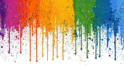 Fototapeta premium A vibrant splash of colors dripping down a dark background, creating a lively, artistic effect that evokes creativity and expression.