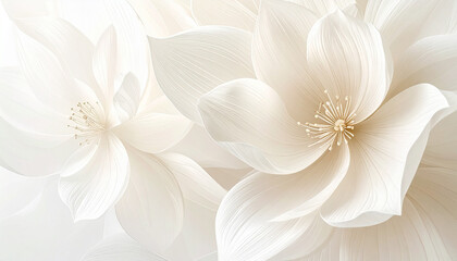 Naklejka premium White flowers background, flowers background 