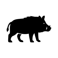 Minimalist Wild Boar Silhouette