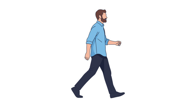 Stylish businessman strides forward with purpose, embodying ambition and success, perfect for visual storytelling and corporate branding initiatives