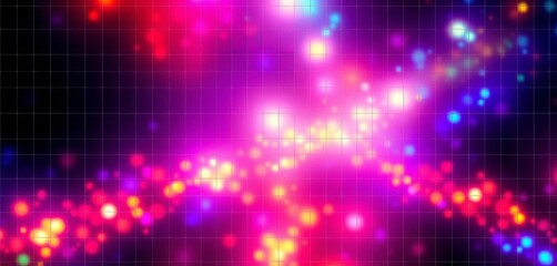 Dark gray square grid overlay on luminous, vibrant background,  matte,  design