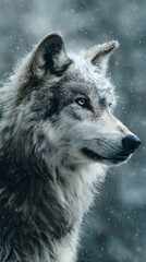 Fototapeta premium wolf in winter