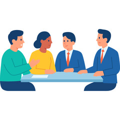 Fototapeta premium Flat Business People