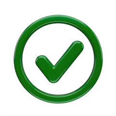 green check mark 3d illustration mark, tick, ok, check, green, yes, icon