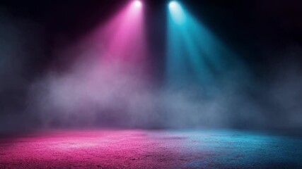 Vibrant Stage Lights with Colorful Smoke for Concerts and Events Photography