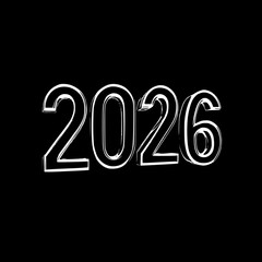 Anticipating 2026: The future beckons as the year 2026 is boldly illuminated, representing the passage of time and the promise of tomorrow. The composition evokes anticipation, progress.