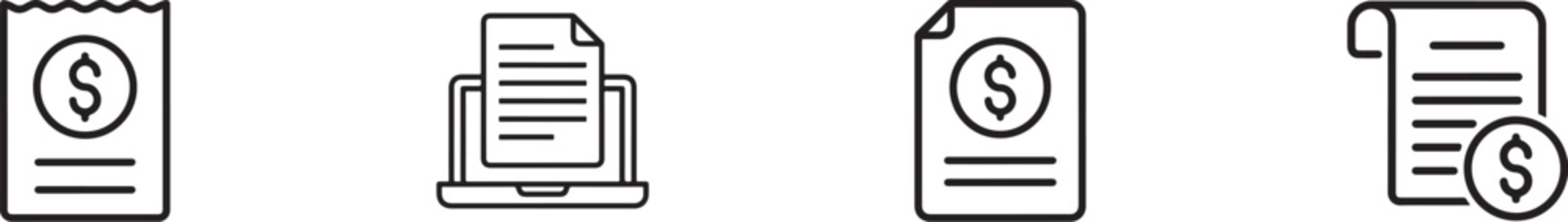 Set of money and finance icons isolated on for business