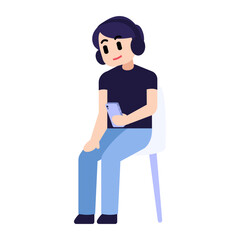 Fototapeta premium An enthusiastic young podcaster illustration 