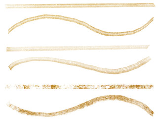 金色・太めのラインのあしらいセット