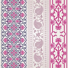 wedding card design, traditional paisley floral pattern , royal India	