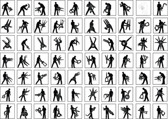 81 Tentacle Creature vs Human Silhouette Poses – Action, Emotion & Fantasy Bundle
