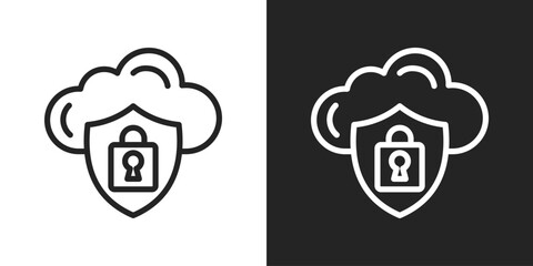 Authorization Icon In Black And White Line Style