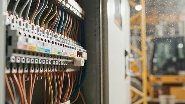 Hand installing a fuse in an electrical substation