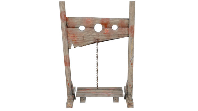 3d rendering medieval pillory