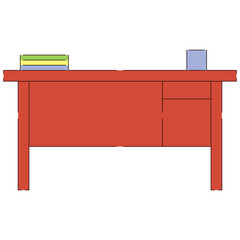 Geometric Minimal Lined Teacher's Table