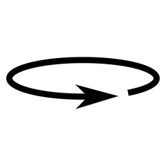 Rotate arrow icon. Rotate arrow icon in flat style.