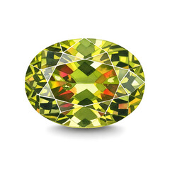 High Quality Watercolor Illustration of Cactus Quartz Crystal on White Background