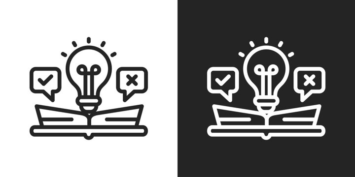 feasibility Icon In Black And White Line Style