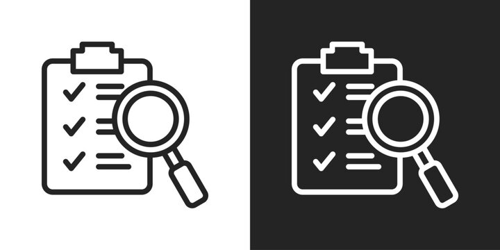validity Icon In Black And White Line Style