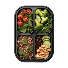 fresh vegetables in a plastic container