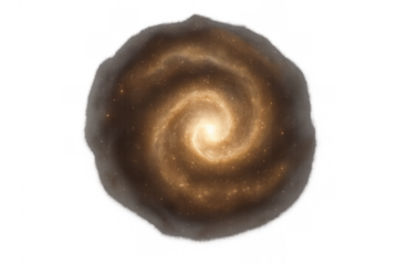 Spiral galaxy evolving in universe, abstract cosmic structure forming a vortex, outer space and nebulae with stars