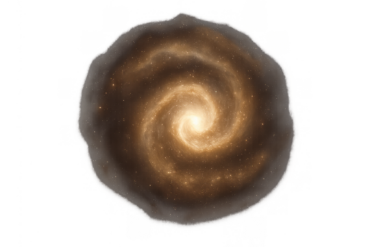 Spiral galaxy evolving in universe, abstract cosmic structure forming a vortex, outer space and nebulae with stars