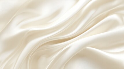 Obraz premium A white fabric with a wave pattern. The fabric is smooth and silky. The wave pattern is subtle and elegant