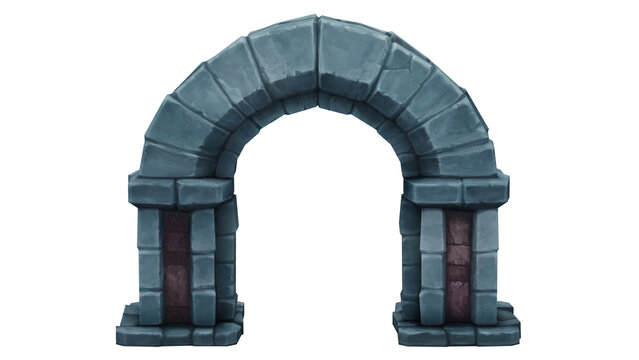 3d rendering dungeon arch
