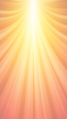 Obraz premium Radiating beams inspired by morning sunlight, with soft gradients of peach, yellow, pink, and coral. Subtle grain texture adds warmth. Lines curve gently outward from a central glow, 