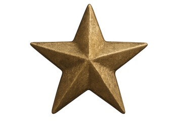 Bronze star symbol representing success, achievement, reward, and positive feedback. Isolated design element
