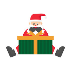 Santa's Gift: A jolly Santa Claus, his red suit radiant with holiday cheer, presents a beautifully wrapped gift. A symbol of generosity and the spirit of giving.