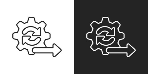 Agile Icon In Black And White Line Style