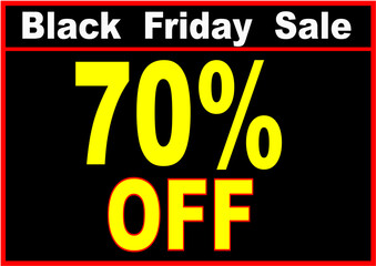 Huge 70% Off Black Friday Poster &ndash; Yellow Red Black Design