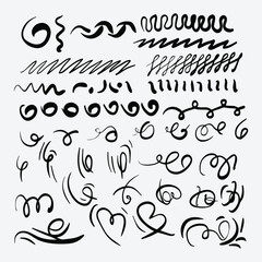 Hand Drawn Line Border Set