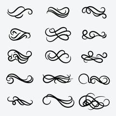 Vector Decorative Border Swirl Pack