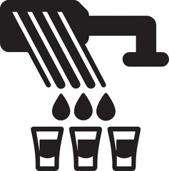  water tap icon set vector