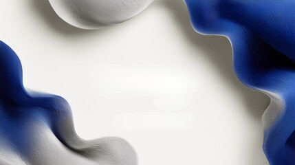 ブルーとホワイトの抽象的なフレーム素材