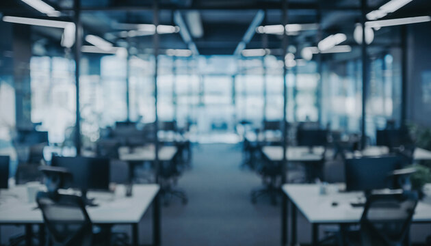 Abstract blurred background of a modern technology office w