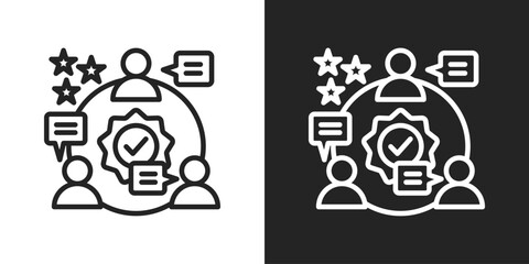 communication Icon In Black And White Line Style